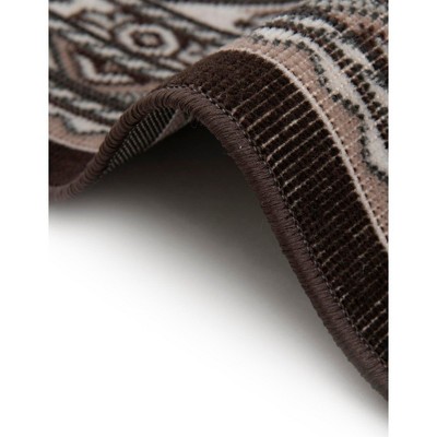 Braided Brown Synthetic 9' x 12' Easy-Care Rectangular Rug