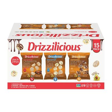 Drizzilicious Drizzled Mini Rice Cake Variety Pack - 11.1oz/15ct