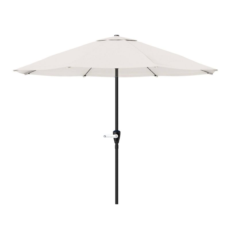 9&#39; x 9&#39; Aluminum Patio Umbrella with Auto Crank Tan - Pure Garden, 1 of 8