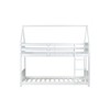 YOOCOZZ Twin over Twin House Floor Bunk Bed with Safety Guardrail and Ladder - 3 of 4