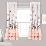 2pc Flutter Butterfly Window Curtain Set Pink - Lush Décor