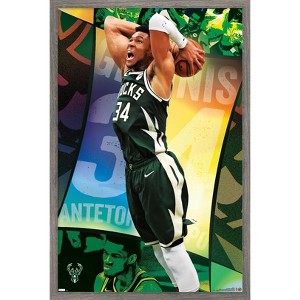 Trends International NBA Milwaukee Bucks - Giannis Antetokounmpo 21 Framed Wall Poster Prints - 1 of 4