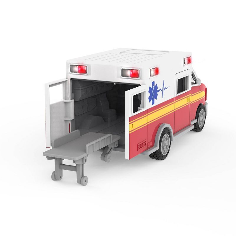 DRIVEN by Battat &#8211; Small Toy Emergency Vehicle &#8211; Micro Ambulance - White &#38; Red, 4 of 9