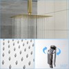 SEVOBAL Shower Faucets Rain Fixed Shower Head Faucet for Shower Bathroom Accessories Bathroom Faucets High Pressure Shower Heads, Gold, 12"*12"*2" - 2 of 4