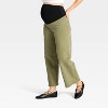 Over The Belly Sailor Wide Leg Maternity Jeans - Isabel Maternity by Ingrid & Isabel™ Olive Green - 4 of 4