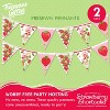 Treasures Gifted Strawberry Shortcake Pennant Banners - Pre-strung Triangle Pennant Banners - Strawberry Shortcake Birthday Party Decorations - 3 of 4