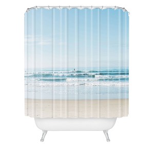 Bethany Young Photography California Surfing Shower Curtain Blue - Deny Designs: Beach Theme, Machine Washable, Microfiber - 1 of 3