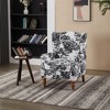 Okak Vintage Luxury Style High-Back Armchair with Coffee Table Set,Reading Leisure Chair Set for Living Rooms,Relaxation Areas - 2 of 4