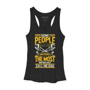 Women's Design By Humans Some Call Me Mechanic, Most Important Dad By natasashoppu Racerback Tank Top - 1 of 2