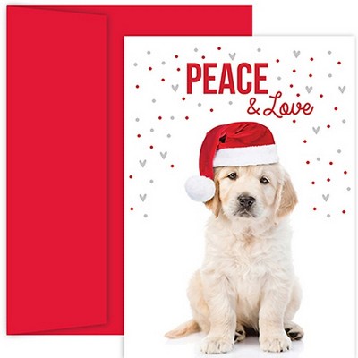 JAM Paper Christmas Cards Set Christmas Lab 18/Pack 526909900