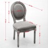 COWLOWN Set of 2 Accent Chairs, Dining Chairs, Wood Frame with Linen Upholstery, 300lb Capacity - 2 of 4