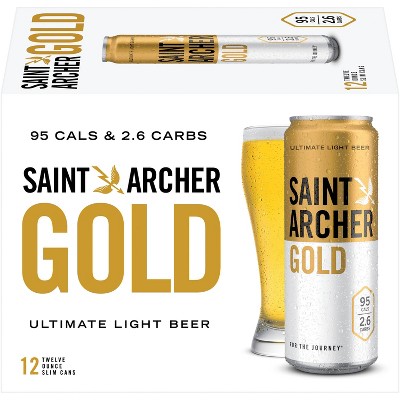 Saint Archer Gold Lager Beer - 12pk/12 fl oz Slim Cans