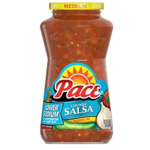 Pace Lower Sodium Chunky Medium Salsa, 16 oz Jar (Pack of 2) - 1 of 3