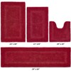 Lux Premium 100% Cotton Tufted Solid Reversible 4 Piece Bath Rug Set – Ultra-Soft, Water-Absorbent, Durable, Machine Washable Bathroom Rug - 2 of 4