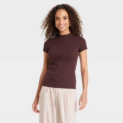 Women's Slim Fit Tank Top - A New Day™ Brown M