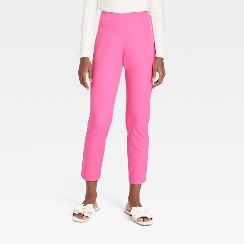 Women's Bi-stretch Skinny Pants - A New Day™ Hot Pink 12 : Target