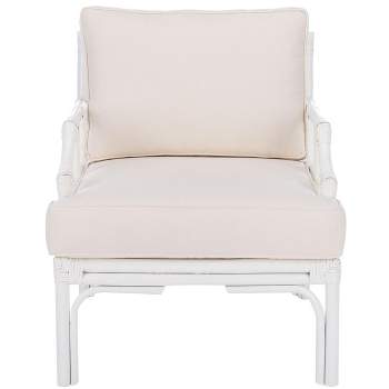 Kazumi Accent Chair W/ Cushion - White/White - Safavieh.