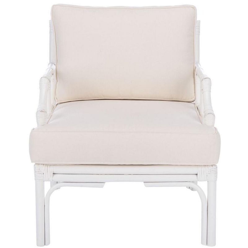 Kazumi Accent Chair W/ Cushion - White/White - Safavieh., 1 of 10