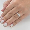 Pompeii3 1 1/2Ct Oval Diamond Accents Engagement Ring White Yellow or Rose Gold Lab Created - 4 of 4