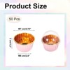 Unique Bargains Round Greaseproof Single-sided Aluminum Foil Cupcake Liners for Party 50 Pcs - 2 of 4