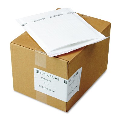 Sealed Air Jiffy TuffGard Self-Seal Cushioned Mailer #2 8 1/2 x 12 White 25/Carton 37713