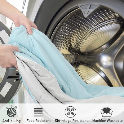 Catalonia Light Blue Reversible Cooling Blanket, 50x60 inches