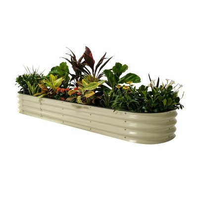 Vego Garden 9-in-1 Modular Rectangular Metal Outdoor Raised Garden Bed Olive Green 42"x78"x11"