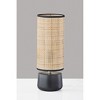 Sheffield Table Lantern Black - Adesso: Ceramic Base, Rattan Shade, ETL Listed, No Assembly Required - 4 of 4