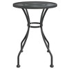 vidaXL Patio Table, 23.6"x28.3" Expanded Metal Mesh Anthracite - 3 of 4