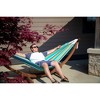 Vivere 8ft Double Cotton Hammock with Solid Pine Arc Stand - 4 of 4
