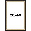 PosterPalooza | Embellished Brown Picture Frame - UV Acrylic, Foam Board Backing, Hanging Hardware - 2 of 4