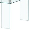 VYNXARIA Modern Rectangle Clear Glass Coffee Table with 2-Tier Storage - 4 of 4