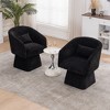 Lyngins Modern Upholstered Small Lounge Sofa Swivel Chair with Trapezoidal Base,Accent Club Chair for Living Room,Office - 3 of 4