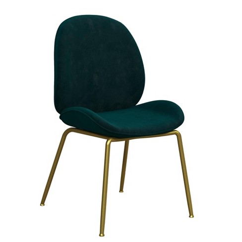 Astor Velvet Upholstered Dining Chair, Metal And Upholstered Dining Chairs