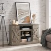 47" Farmhouse TV Stand for TVs up to 50", Classic Media Console with Open and Closed Storage, Antique Style Entertainment Cabinet for Living Roo - 3 of 4
