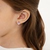 Girls' Colorful Cubic Zirconia Cupcake Screw Back Sterling Silver Earrings - In Season Jewelry - 3 of 4