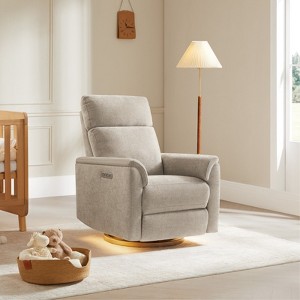 Spruce & Spring Power Swivel  Nursery Recliner Chair with Nightlight - 1 of 4