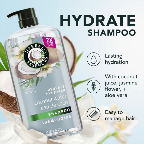 Champú Hidratante Herbal Essences Classics - 33.8 fl oz: Para todo tipo de cabello, uso diario, líquido, aroma fresco 2