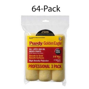 Genuine Purdy 64 Sets of Golden Eagle 3 Multi-Pack 9" x 3/8" Nap Roller Covers 140868100-64PK - 1 of 1