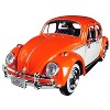 1966 Volkswagen Classic Beetle with Rear Luggage Rack Orange 1/24 Diecast Model Car by Motormax - 2 of 3