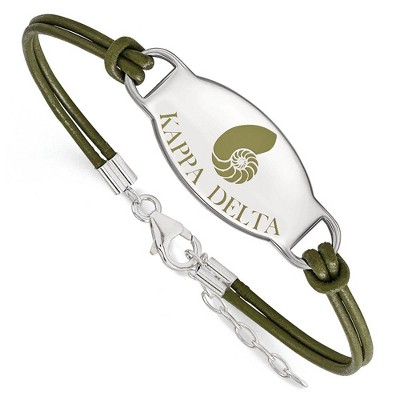 Black Bow Jewelry Sterling Silver Kappa Delta Greek Life Strand Bracelet 7 Inch