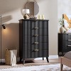 Fluted Dresser for Bedroom with 5 Deep Drawers,47.2" Tall Chest of Drawers with Faux Marble Top - 2 of 4