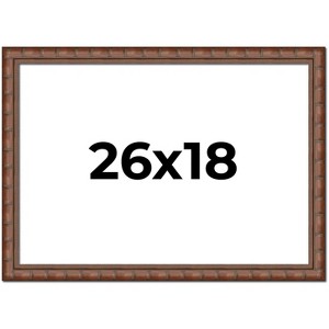 PosterPalooza | 26x18 Modern Bamboo Picture Frame, UV Acrylic, 5 Finishes - 1 of 4