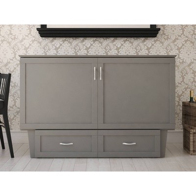 Espresso Queen Murphy Bed Chest with Single Drawer