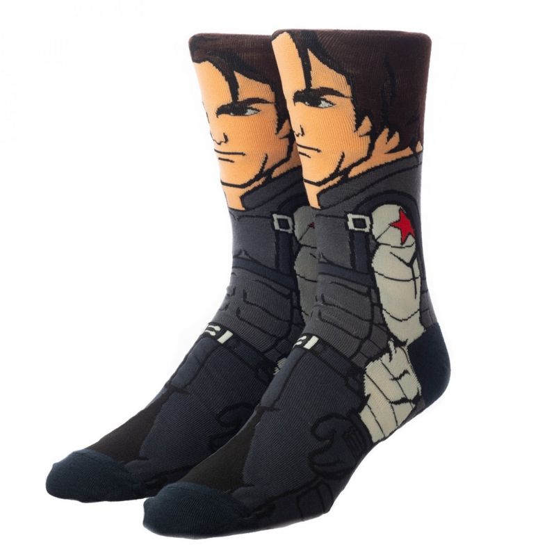 Marvel The Winter Soldier 360 Character Crew Sock for Men, 1 of 3