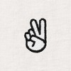 Dalix Peace Sign Embroidered Lightweight Relaxed Jersey Tee Summer Cute Positive Womens - 2 of 4