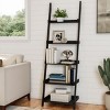 Hastings Home Leaning Ladder Bookcase, Black - 2 of 4