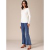 INSPIRE CHIC Women's Crew Neck Long Sleeve Casual Knit Casual Sweaters - 2 of 4