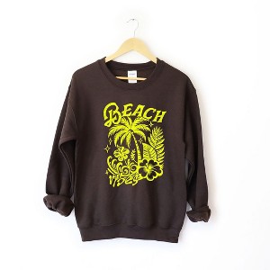 Simply Sage Market Women's Graphic Sweatshirt Beach Vibes Distressed - 1 of 3