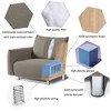 KTMBDW Bread Sofa 2 Seater Loveseat Couch Loose Back Sectional Sofas, Fabric Couch Leisure Sofa with Square Arms for Living Room, Apartment, Camel - 4 of 4